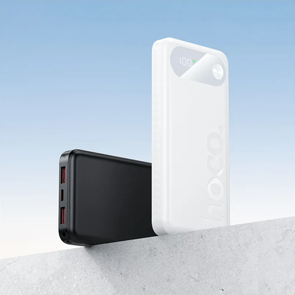 Eksterna baterija HOCO J154, 10000mAh, 22.5W, QC + PD, 1 x USB-C - 2 x USB-A, Bela