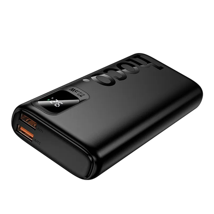 Eksterna baterija HOCO J158 Pro, 10000mAh, 22.5W, QC + PD, 1 x USB-C - 2 x USB-A, Crna