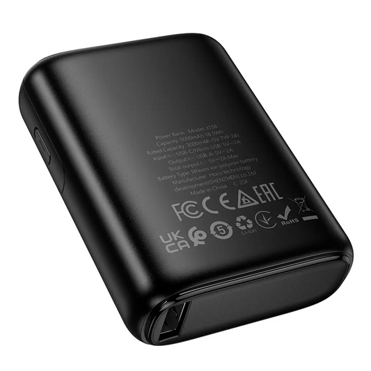 Eksterna baterija HOCO J158, 5000mAh, 10W, 1 x USB-A, Crna