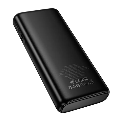 Eksterna baterija HOCO J158 Pro, 10000mAh, 22.5W, QC + PD, 1 x USB-C - 2 x USB-A, Crna