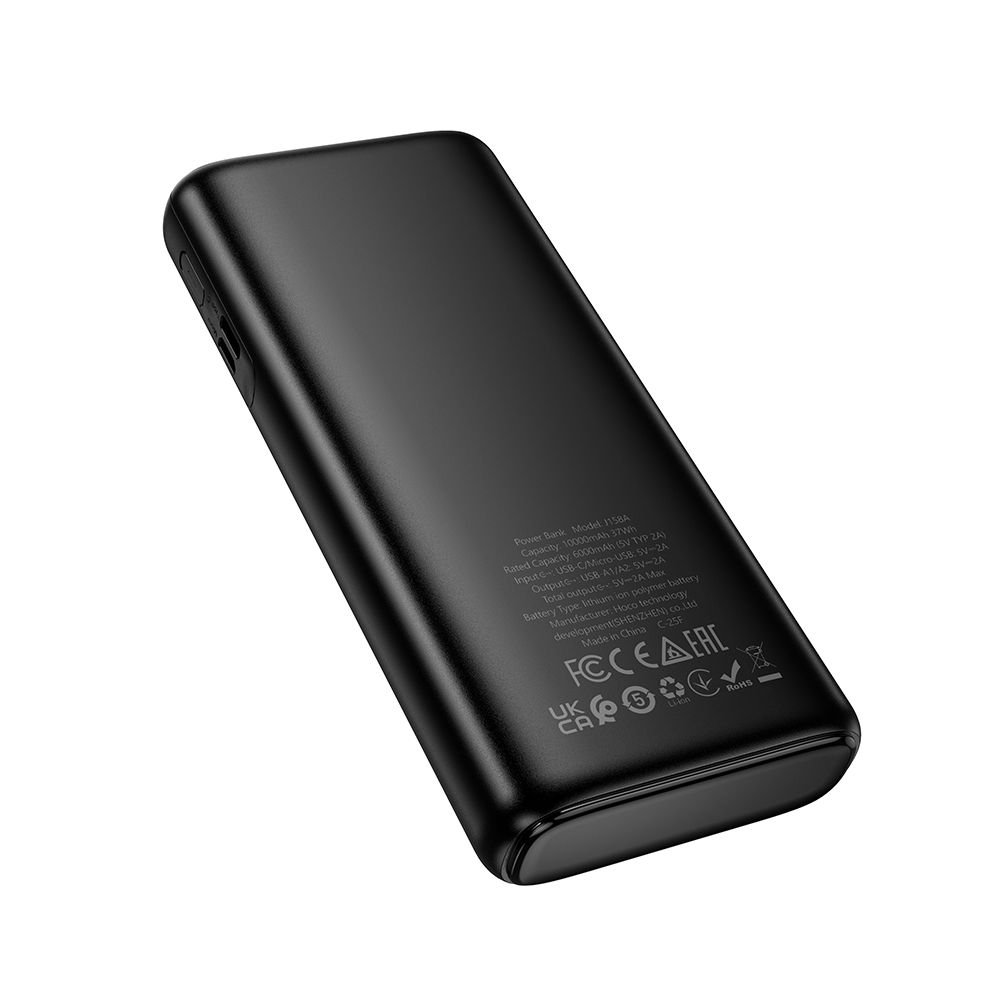 Eksterni punjač HOCO J158A, 10000mAh, 10W, 2 x USB-A, Crna