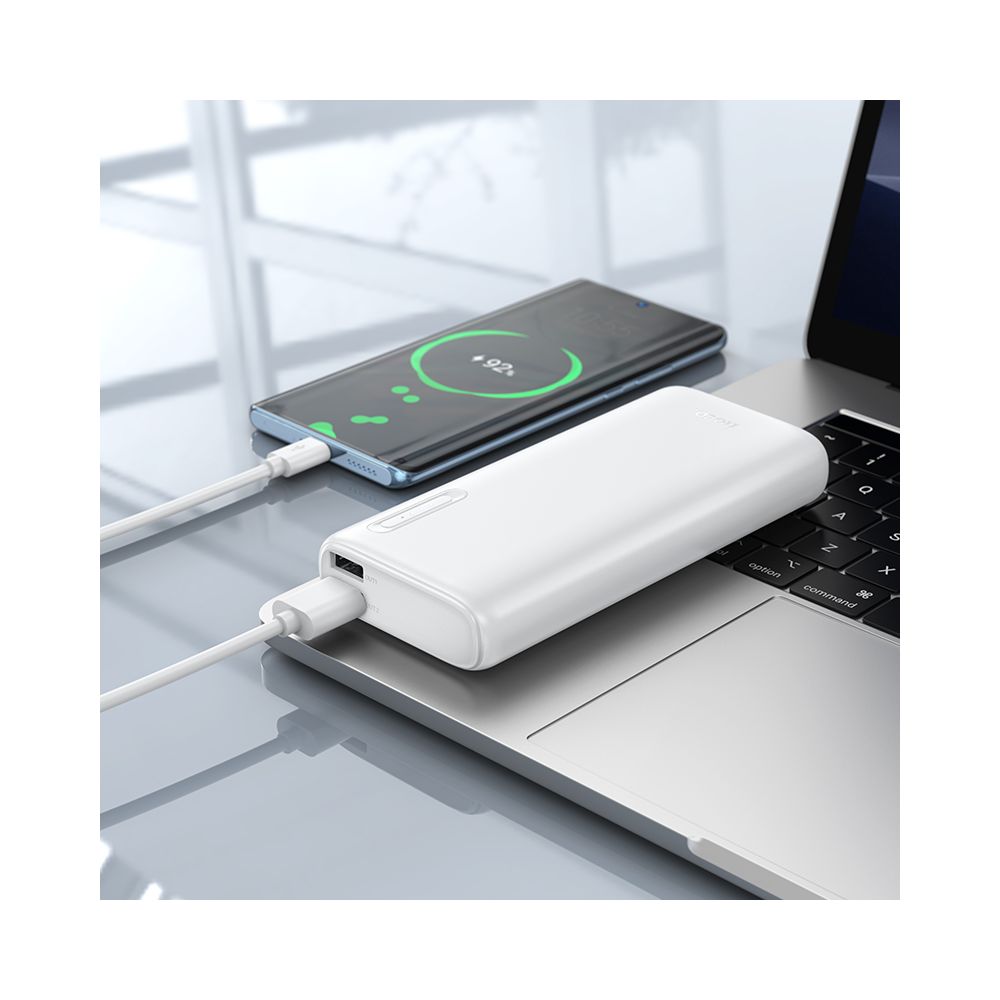 Eksterni punjač HOCO J158A, 10000mAh, 10W, 2 x USB-A, Bela