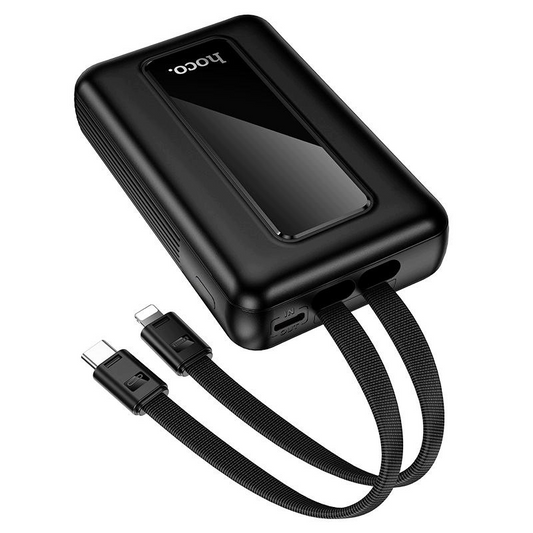 Eksterna baterija HOCO J162, 10000mAh, 22.5W, QC + PD, 1 x Lightning - 1 x USB-A - 2 x USB-C, Crna