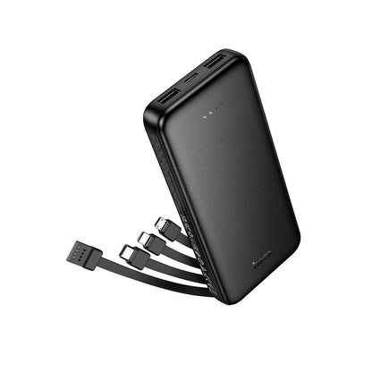 Eksterna baterija HOCO J163, 10000mAh, 10W, 1 x Lightning - 1 x microUSB - 2 x USB-A - 1 x USB-C, Crna