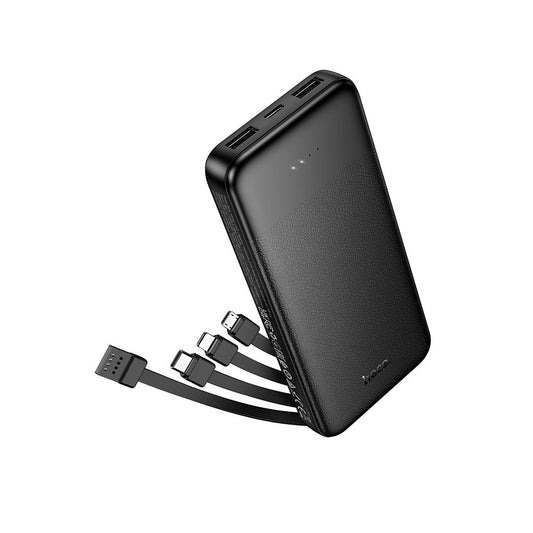 Eksterna baterija HOCO J163, 10000mAh, 10W, 1 x Lightning - 1 x microUSB - 2 x USB-A - 1 x USB-C, Crna