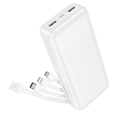 Eksterna baterija HOCO J163A, 20000 mAh, 10 W, 1 x Lightning - 1 x microUSB - 1 x USB-C - 2 x USB-A, bela