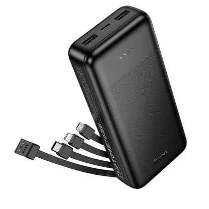 Eksterna baterija HOCO J163A, 20000 mAh, 10 W, 1 x Lightning - 1 x microUSB - 1 x USB-C - 2 x USB-A, crna