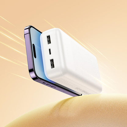 Eksterna baterija HOCO J163A, 20000 mAh, 10 W, 1 x Lightning - 1 x microUSB - 1 x USB-C - 2 x USB-A, bela