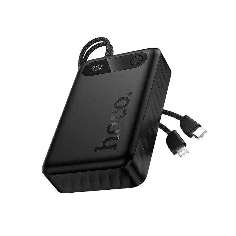 Eksterna baterija HOCO J171A, 20000mAh, 22.5W, QC + PD, 1 x Lightning - 1 x USB-A - 2 x USB-C, Crna