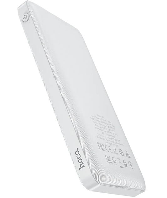 Spoljna baterija HOCO J72, 10000mAh, 10W, 2 x USB-A, Bela