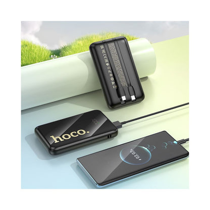 Eksterni punjač HOCO Q37, 10000mAh, 22.5W, QC + PD, 1 x Lightning - 1 x USB-A - 2 x USB-C, Crna