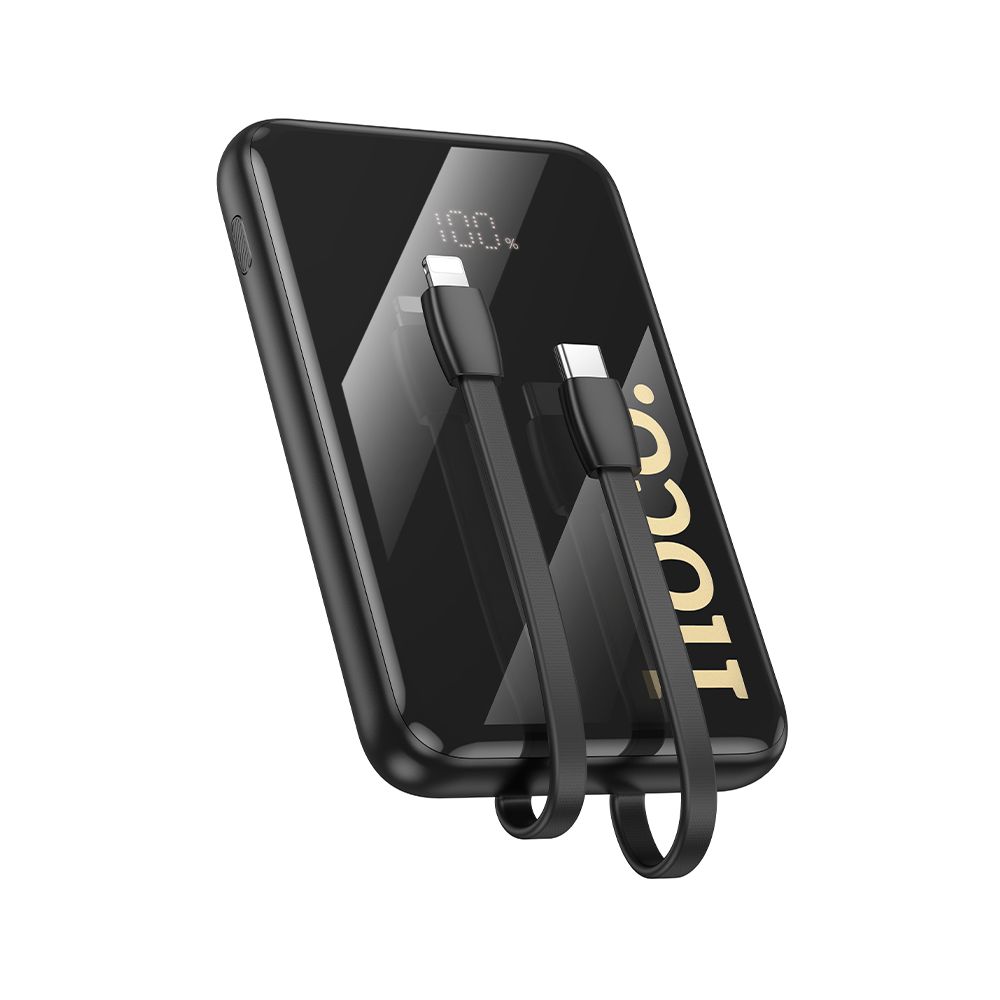 Eksterni punjač HOCO Q37, 10000mAh, 22.5W, QC + PD, 1 x Lightning - 1 x USB-A - 2 x USB-C, Crna