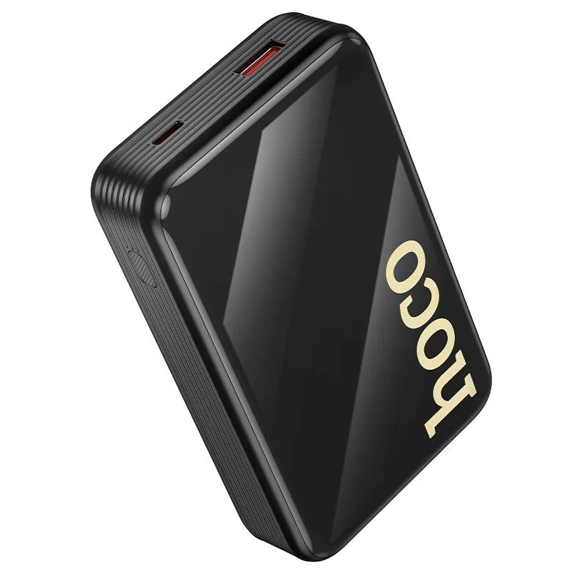 Eksterni punjač HOCO Q37A, 20000mAh, 22.5W, QC + PD, 1 x Lightning - 1 x USB-A - 2 x USB-C, Crna