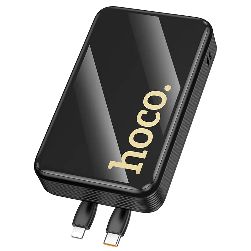 Eksterni punjač HOCO Q37A, 20000mAh, 22.5W, QC + PD, 1 x Lightning - 1 x USB-A - 2 x USB-C, Crna