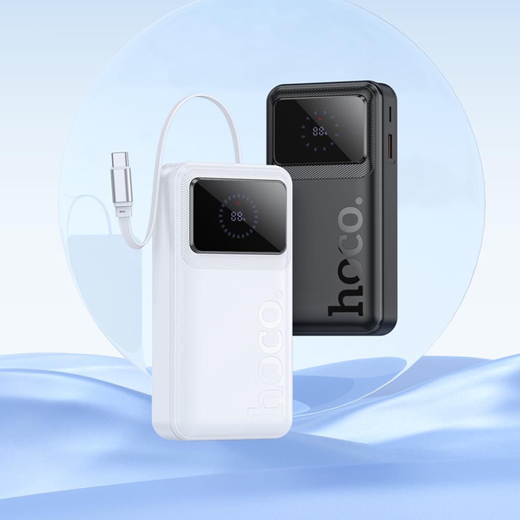 Eksterna baterija HOCO Q41, 20000 mAh, 22,5 W, QC + PD, 1 x USB-A - 2 x USB-C, bela