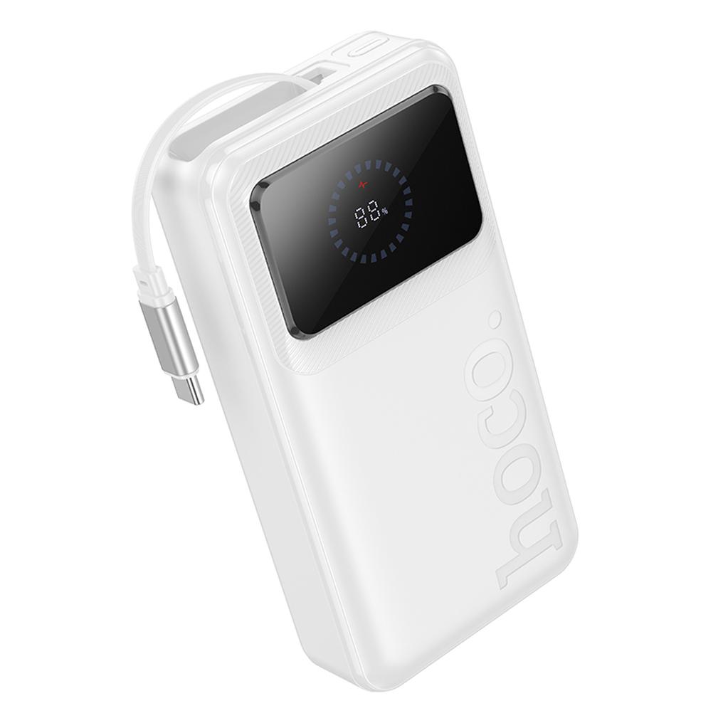 Eksterna baterija HOCO Q41, 20000 mAh, 22,5 W, QC + PD, 1 x USB-A - 2 x USB-C, bela