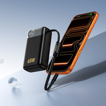 Eksterni punjač HOCO Q53, 12000mAh, 65W, QC + PD, 1 x USB-A - 2 x USB-C, Crna