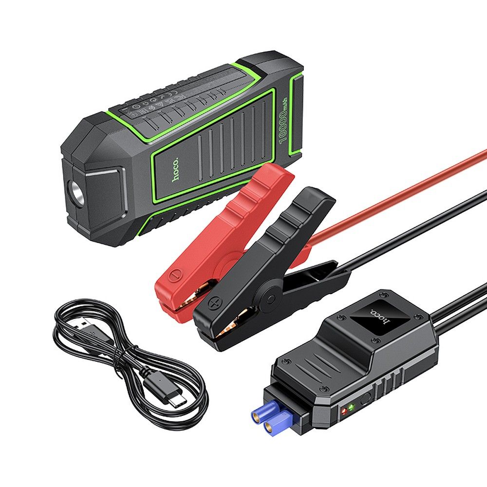 Vanjska baterija HOCO QS1 Car Jump Starter, 10000mAh, 12W, 2 x USB-A, Crna