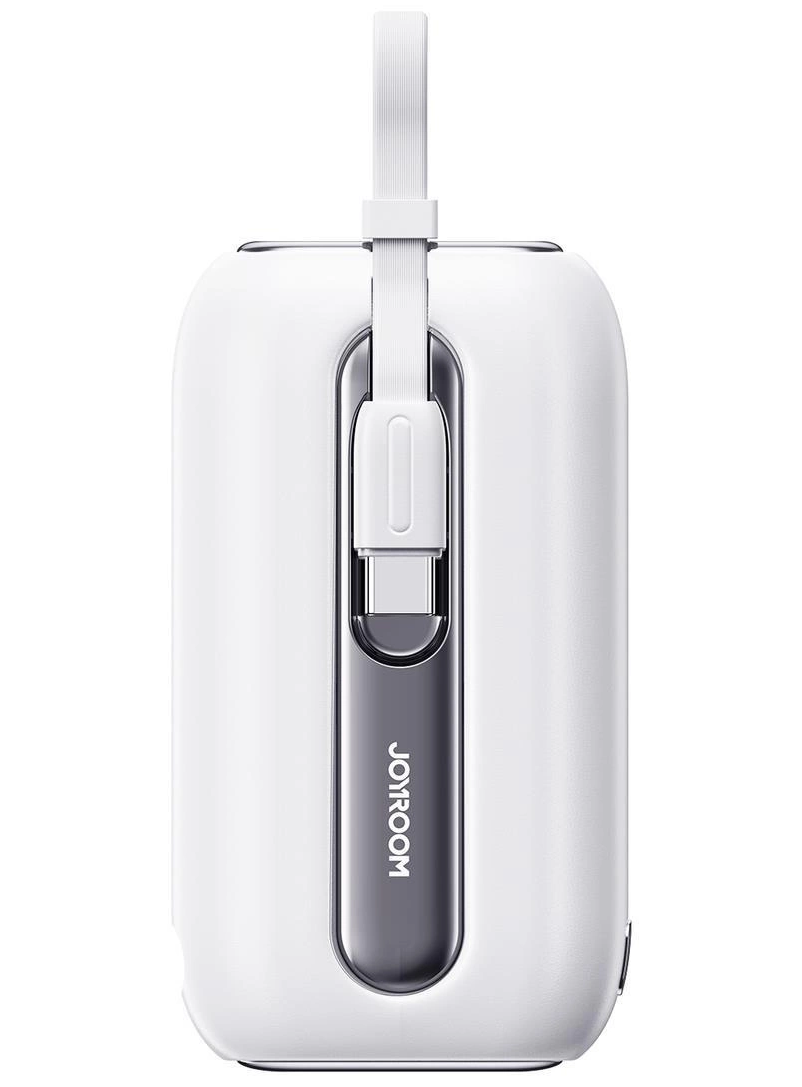 Spoljna baterija Joyroom Colorful Series JR-L012, 10000mAh, 22.5W, QC + PD, 1 x Lightning - 2 x USB-C, Bela