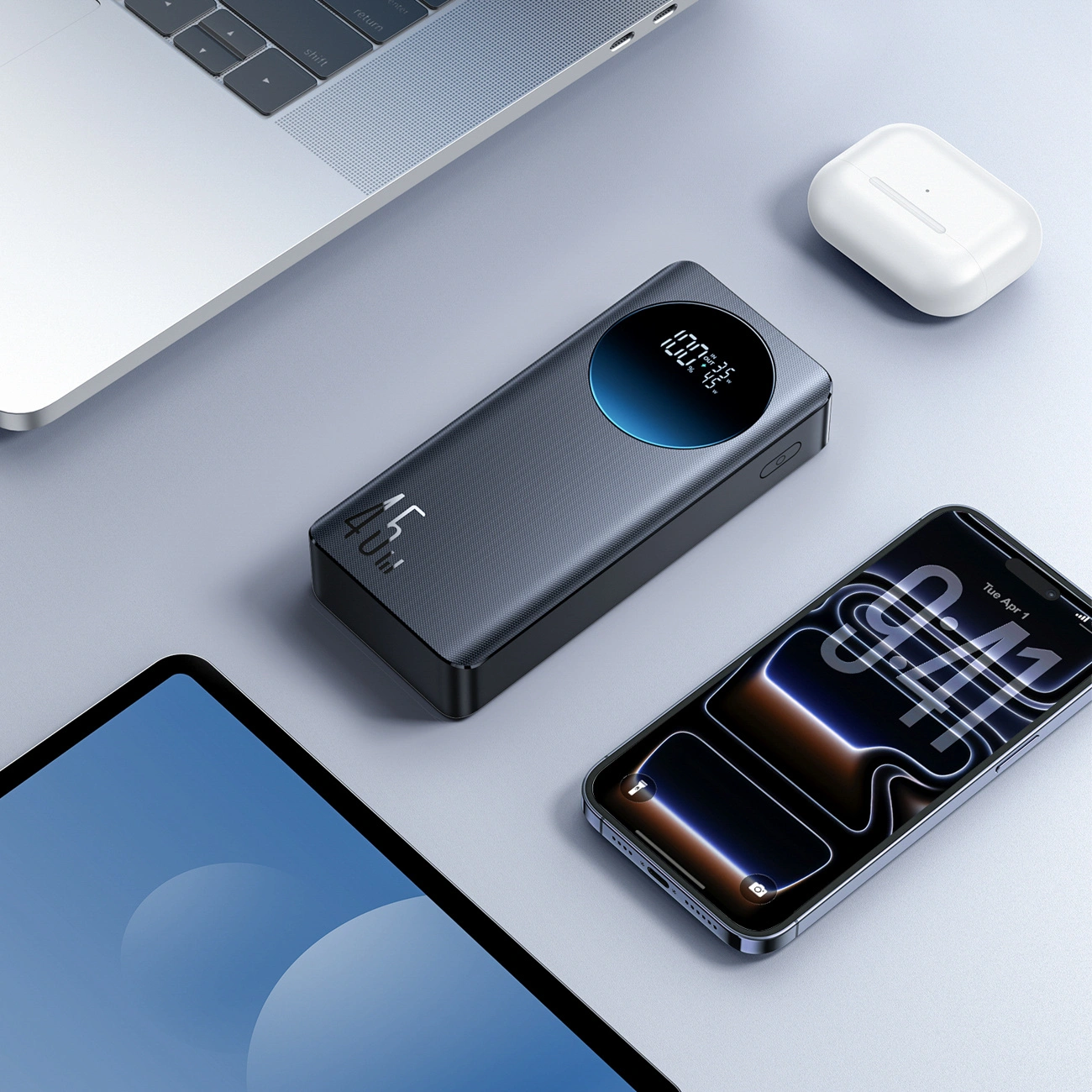 Eksterna baterija Joyroom JR-PBF02 Pro, 20000mAh, 45W, QC + PD, 2 x USB-A - 2 x USB-C, Crna