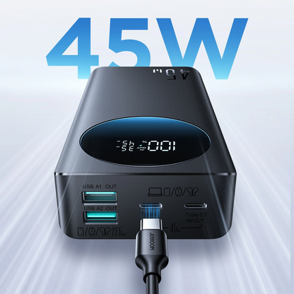 Eksterna baterija Joyroom JR-PBF02 Pro, 20000mAh, 45W, QC + PD, 2 x USB-A - 2 x USB-C, Crna