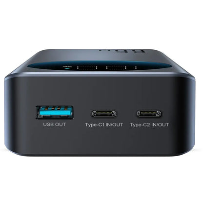 External Battery Joyroom JR-PBF05, 30000mAh, 65W, QC + PD, 1 x USB-A - 2 x USB-C, Black 