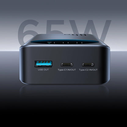 External Battery Joyroom JR-PBF05, 30000mAh, 65W, QC + PD, 1 x USB-A - 2 x USB-C, Black 