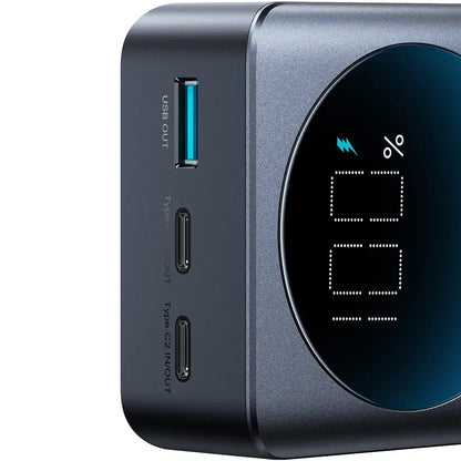 External Battery Joyroom JR-PBF05, 30000mAh, 65W, QC + PD, 1 x USB-A - 2 x USB-C, Black 