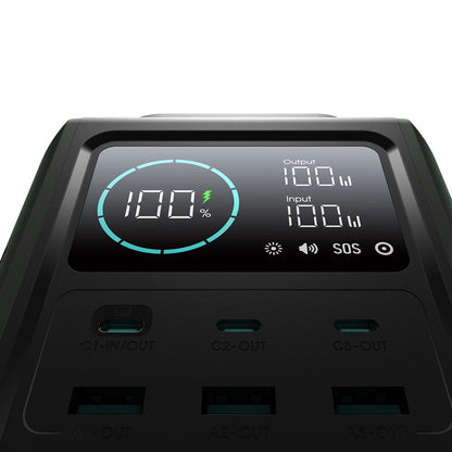 Eksterna baterija Joyroom JR-PBF10, 75000mAh, 100W, QC + PD, 3 x USB-A - 3 x USB-C, Zelena