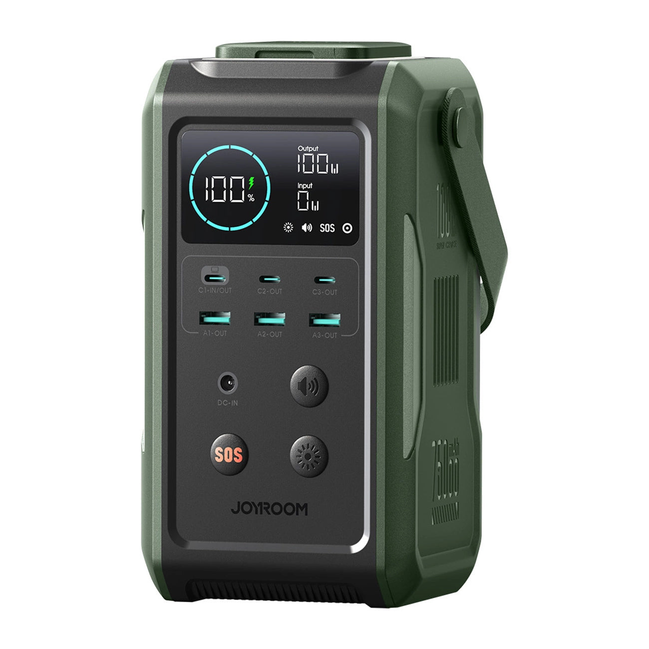 Eksterna baterija Joyroom JR-PBF10, 75000mAh, 100W, QC + PD, 3 x USB-A - 3 x USB-C, Zelena