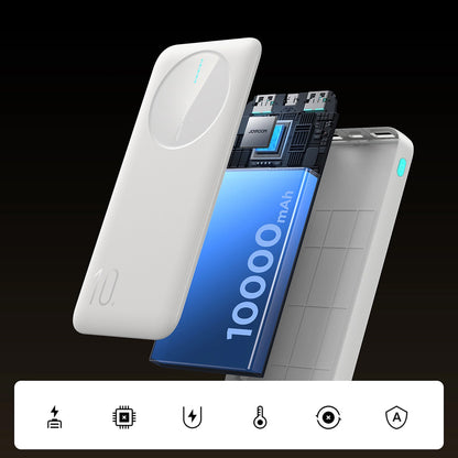 Spoljna baterija Joyroom JR-PBF12, 10000mAh, 12W, 1 x USB-C - 2 x USB-A, Bela