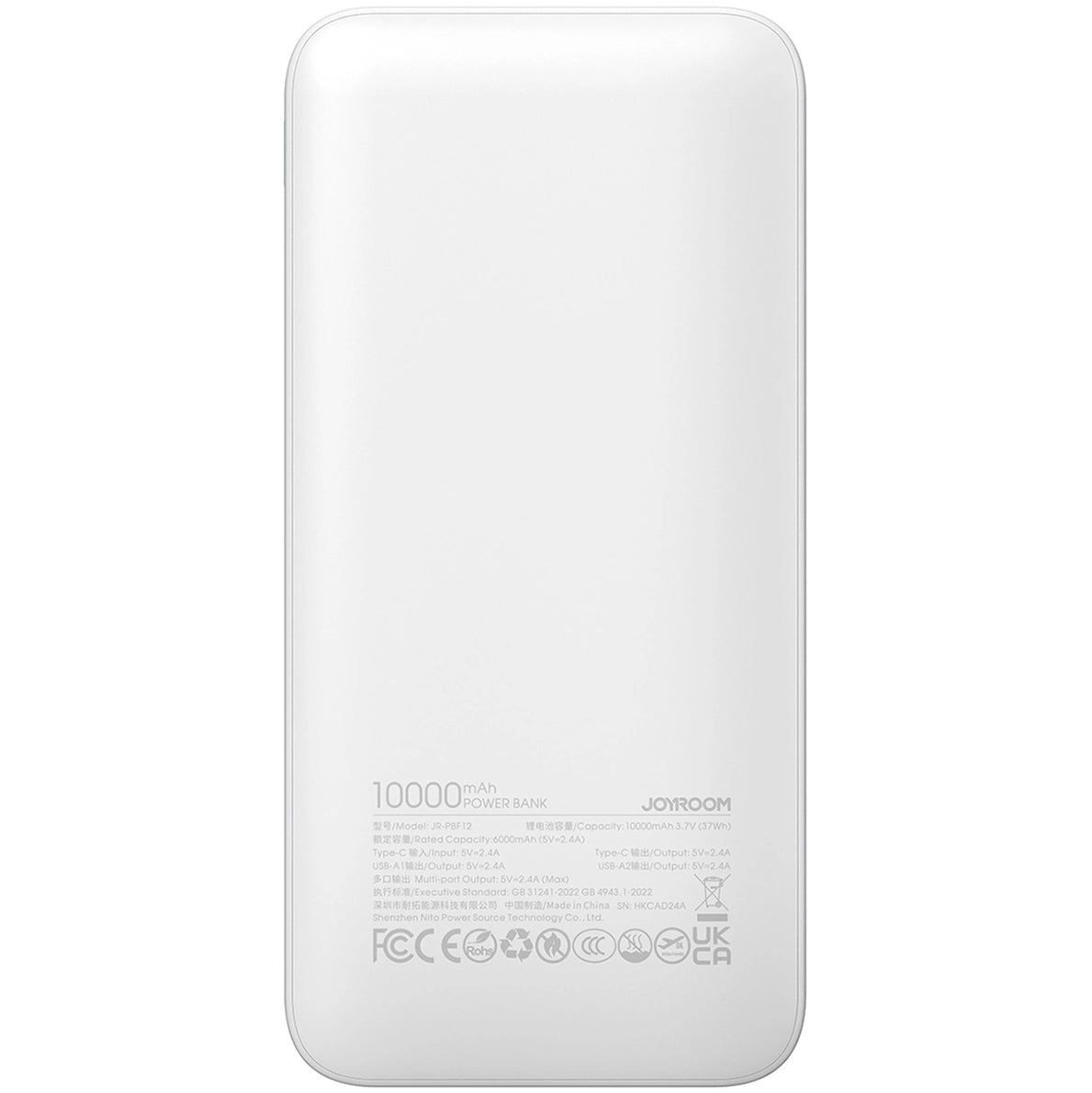 Spoljna baterija Joyroom JR-PBF12, 10000mAh, 12W, 1 x USB-C - 2 x USB-A, Bela