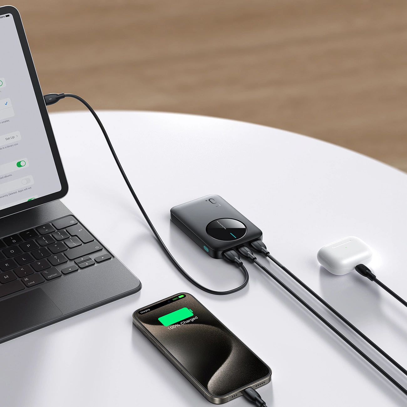 Eksterna baterija Joyroom JR-PBF13, 5000mAh, 12W, 1 x USB-C - 2 x USB-A, Crna