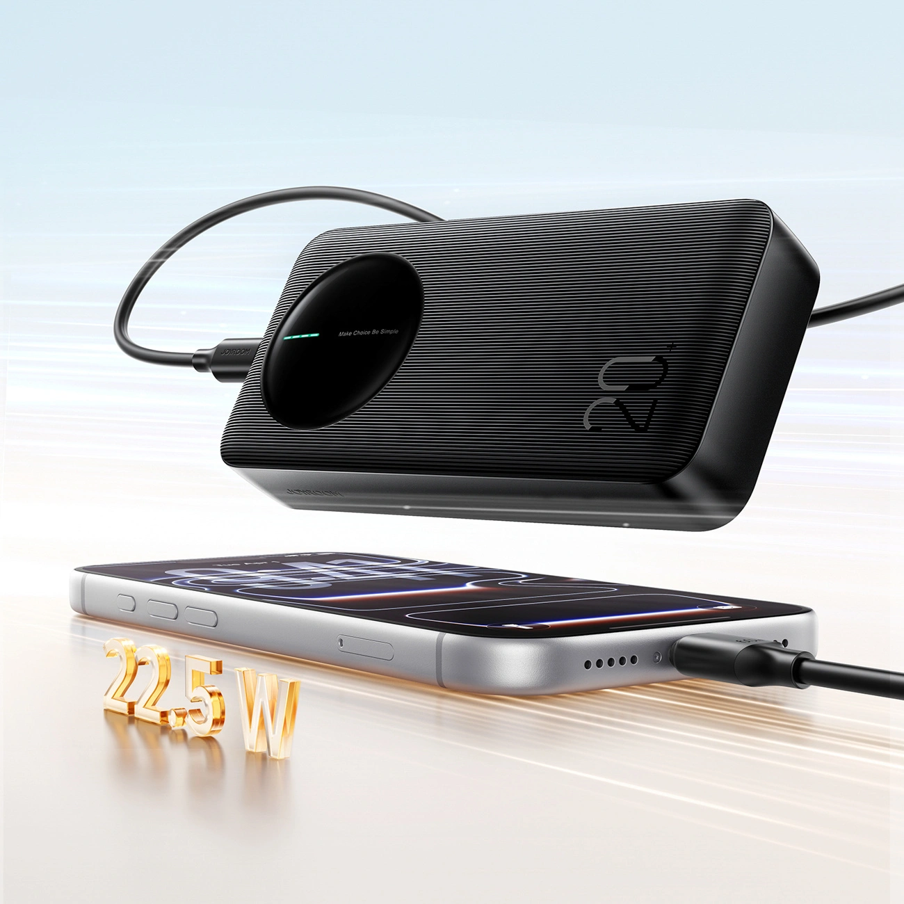 Spoljna baterija Joyroom JR-PBF14 Pro, 20000mAh, 22.5W, QC + PD, 1 x USB-C - 2 x USB-A, Crna