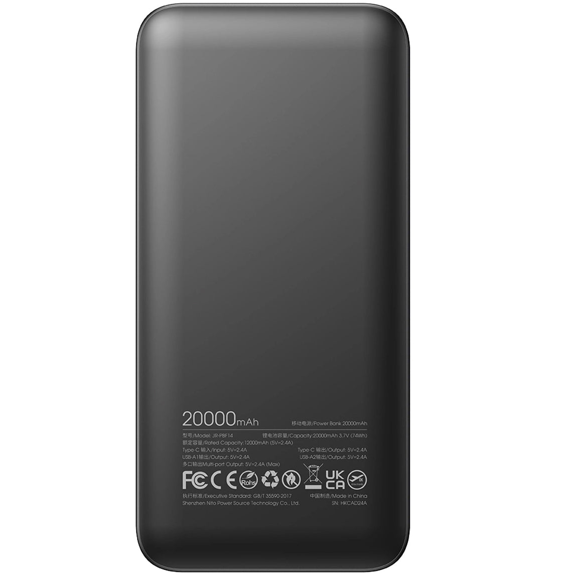 Spoljna baterija Joyroom JR-PBF14, 20000mAh, 12W, 1 x USB-C - 2 x USB-A, Crna