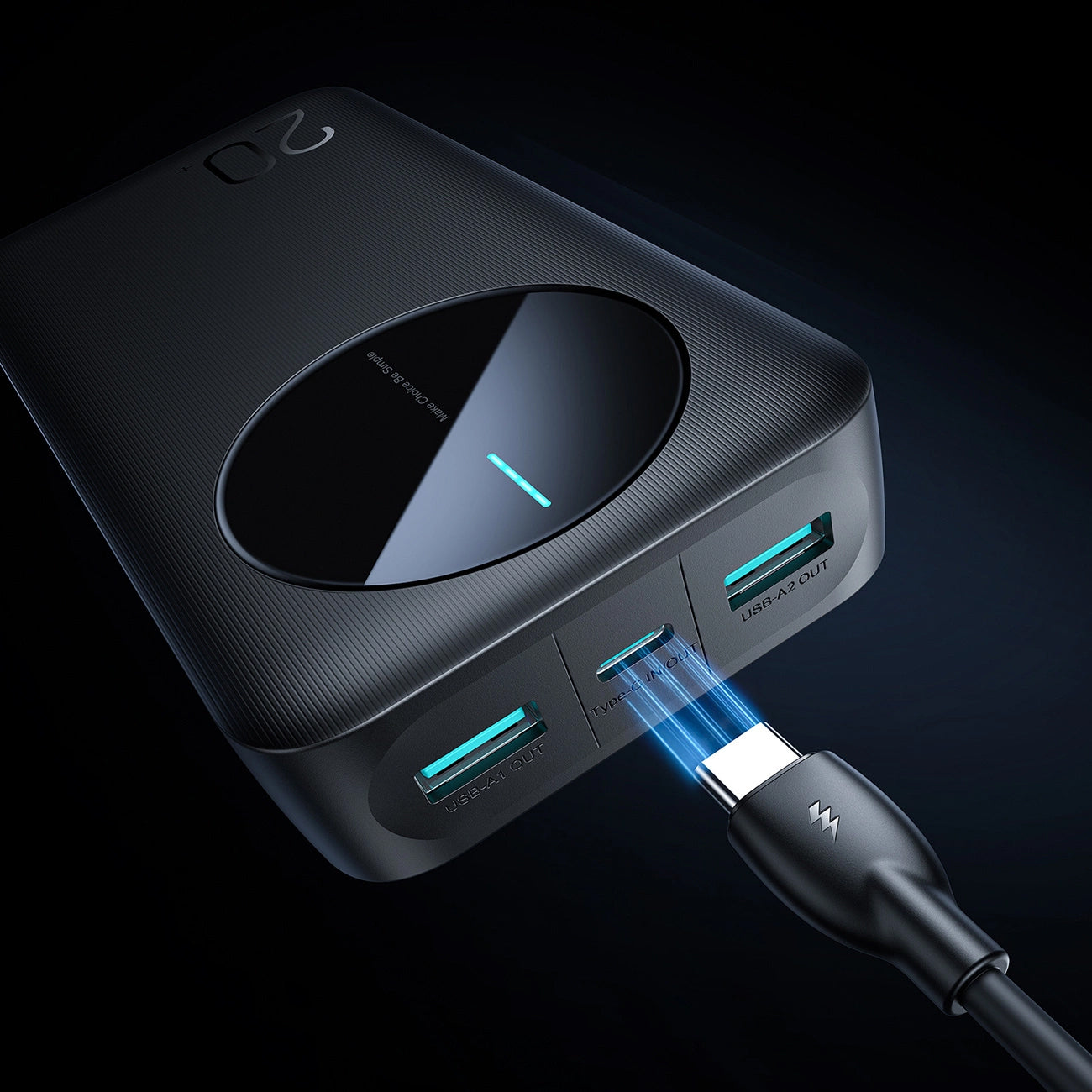 Spoljna baterija Joyroom JR-PBF14, 20000mAh, 12W, 1 x USB-C - 2 x USB-A, Crna