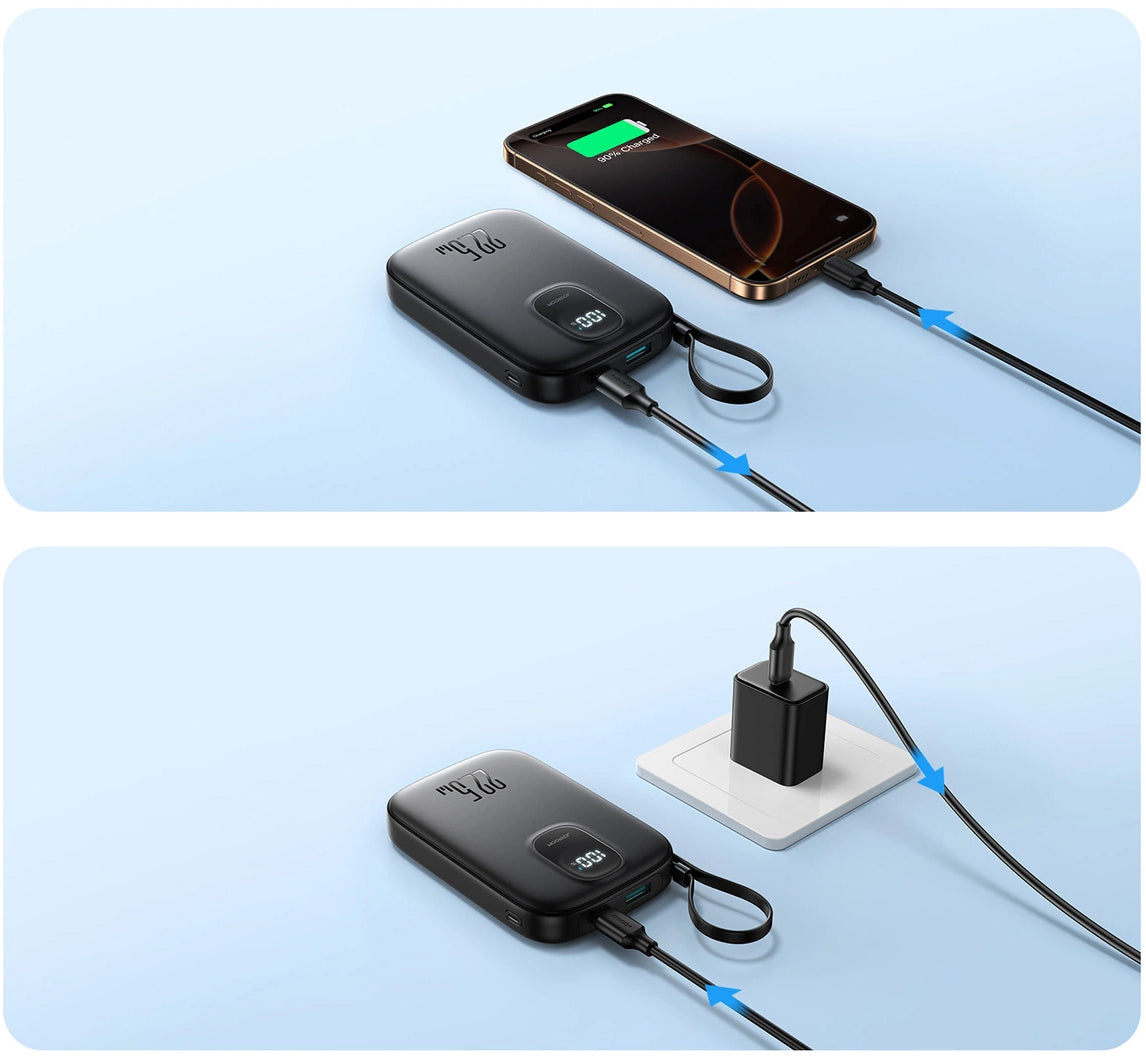 Spoljna baterija Joyroom JR-PBF17, 10000mAh, 22.5W, QC + PD, 1 x USB-A - 2 x USB-C, Crna
