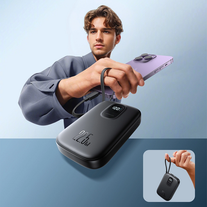 Spoljna baterija Joyroom JR-PBF18, 10000mAh, 22.5W, QC + PD, 1 x Lightning - 1 x USB-A - 1 x USB-C, Crna