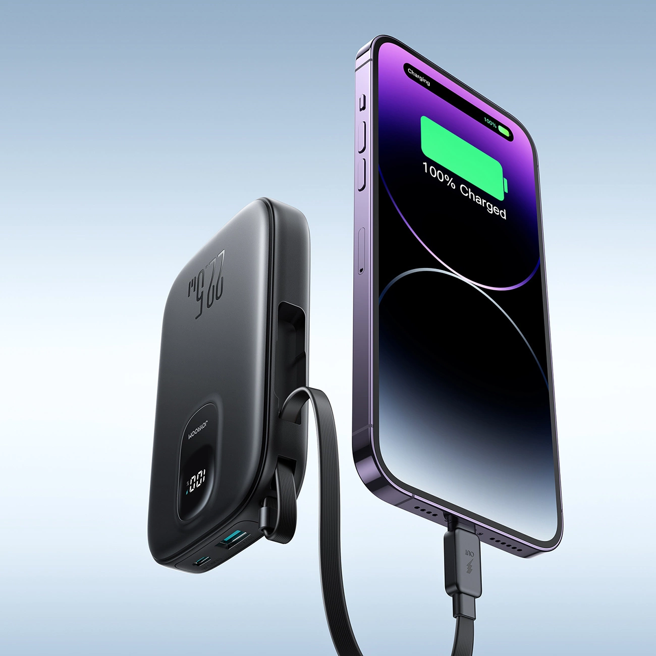 Spoljna baterija Joyroom JR-PBF18, 10000mAh, 22.5W, QC + PD, 1 x Lightning - 1 x USB-A - 1 x USB-C, Crna