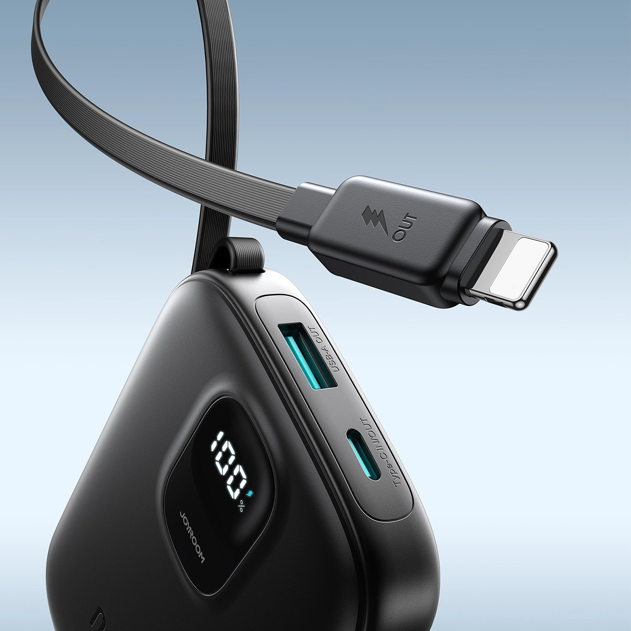 Spoljna baterija Joyroom JR-PBF18, 10000mAh, 22.5W, QC + PD, 1 x Lightning - 1 x USB-A - 1 x USB-C, Crna