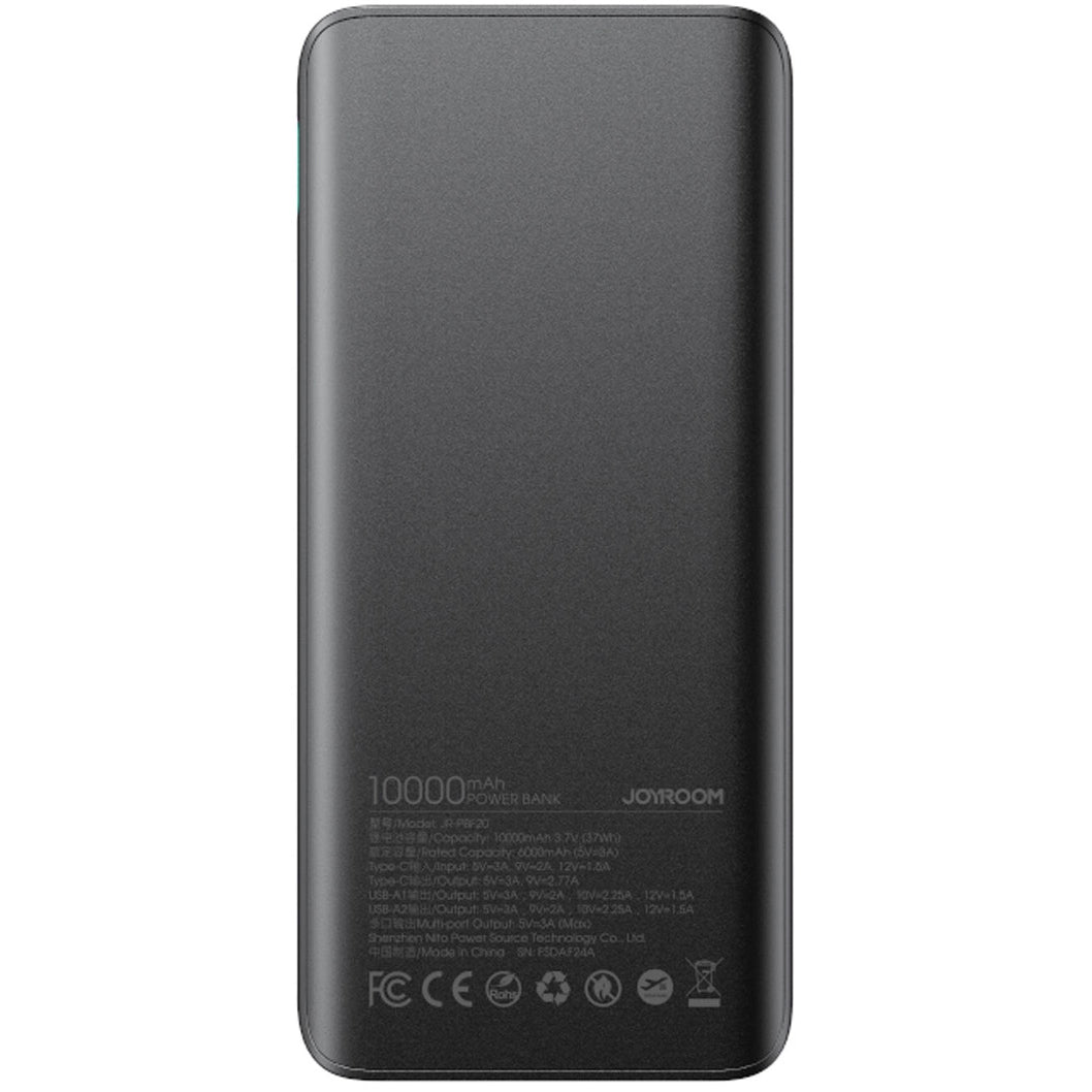 Spoljna baterija Joyroom JR-PBF20, 10000mAh, 25W, QC + PD, 1 x USB-C - 2 x USB-A, Crna