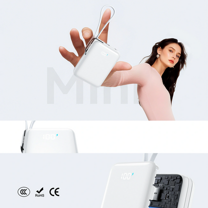 Spoljna baterija Joyroom JR-PBF27 Pro, 10000mAh, 30W, QC + PD, 1 x Lightning - 2 x USB-C, Bela