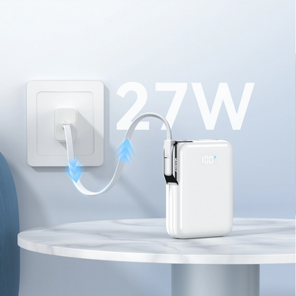 Spoljna baterija Joyroom JR-PBF27 Pro, 10000mAh, 30W, QC + PD, 1 x Lightning - 2 x USB-C, Bela