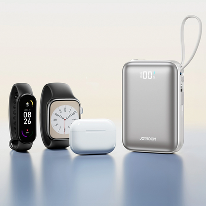 Spoljna baterija Joyroom JR-PBF29, 20000mAh, 22.5W, QC + PD, 1 x Lightning - 2 x USB-C, Bela