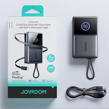 Spoljna baterija Joyroom JR-PR1, 10000mAh, 22.5W, PD, 2 x USB-C, Siva