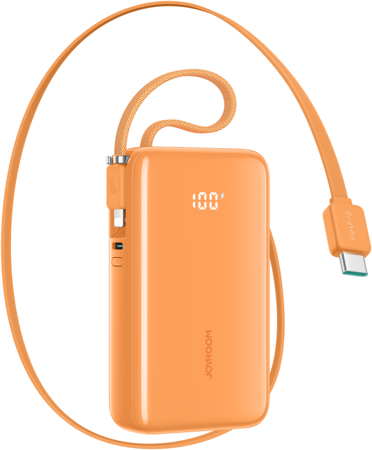 Eksterna baterija Joyroom JR-PR2L, 10000mAh, 35W, QC + PD, 1 x Lightning - 2 x USB-C, Narandžasta