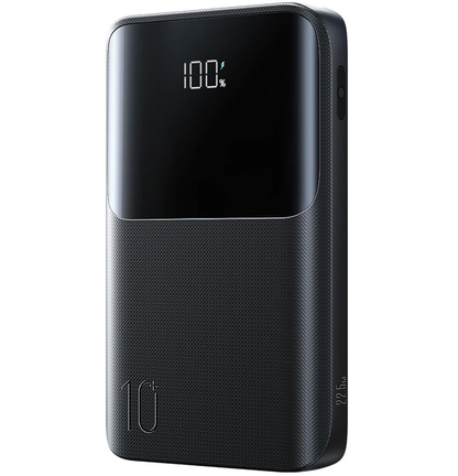 Spoljna baterija Joyroom JR-QP191, 10000mAh, 22.5W, QC + PD, 1 x USB-A - 2 x USB-C, Crna