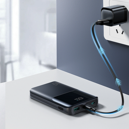 Spoljna baterija Joyroom JR-QP191, 10000mAh, 22.5W, QC + PD, 1 x USB-A - 2 x USB-C, Crna