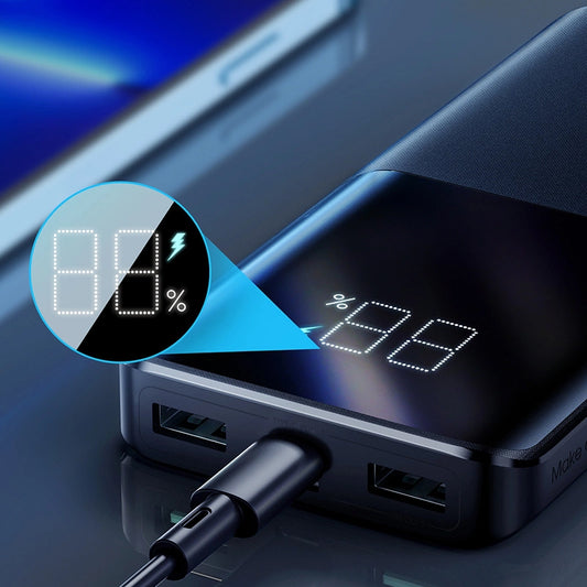 Eksterna baterija Joyroom JR-QP191, 10000mAh, 22.5W, QC + PD, 1 x USB-C - 2 x USB-A, Crna