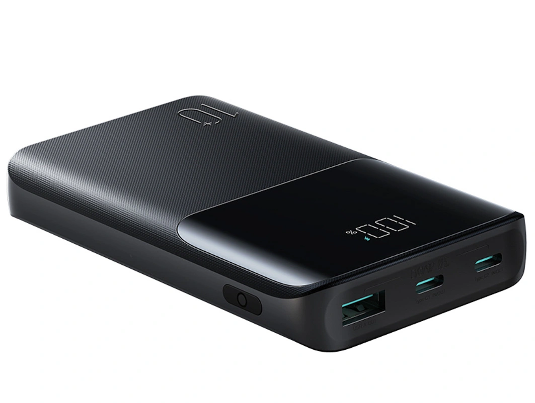 Spoljna baterija Joyroom JR-QP191, 10000mAh, 22.5W, QC + PD, 1 x USB-A - 2 x USB-C, Crna